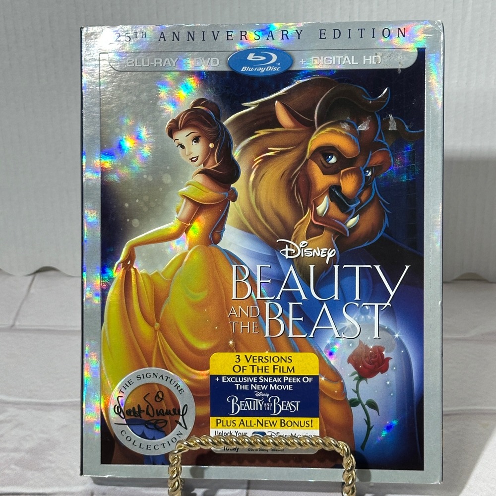 Disney‎ Beauty and the Beast Blu-ray DVD 25th Anniversary Signature Collection